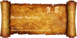 Novák Bercel névjegykártya